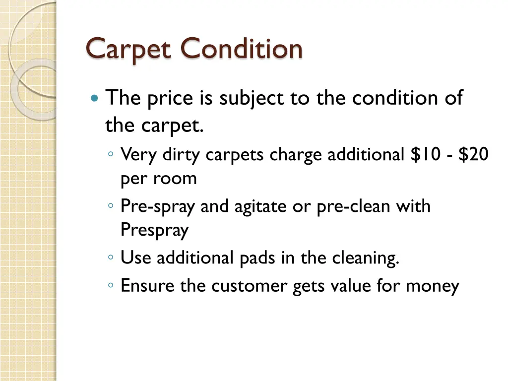 carpet condition