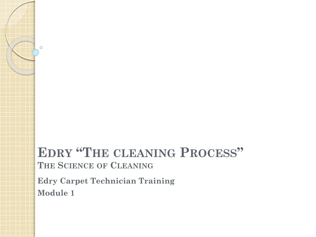 e dry t he cleaning p rocess t he s cience