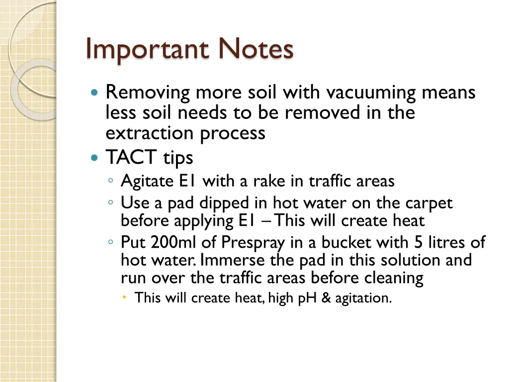 important notes