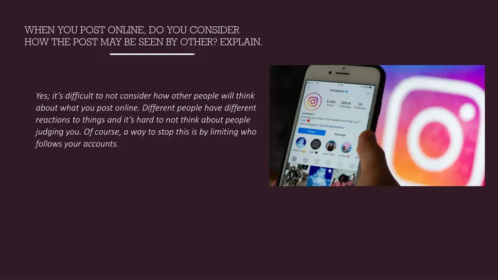 when you post online do you consider how the post
