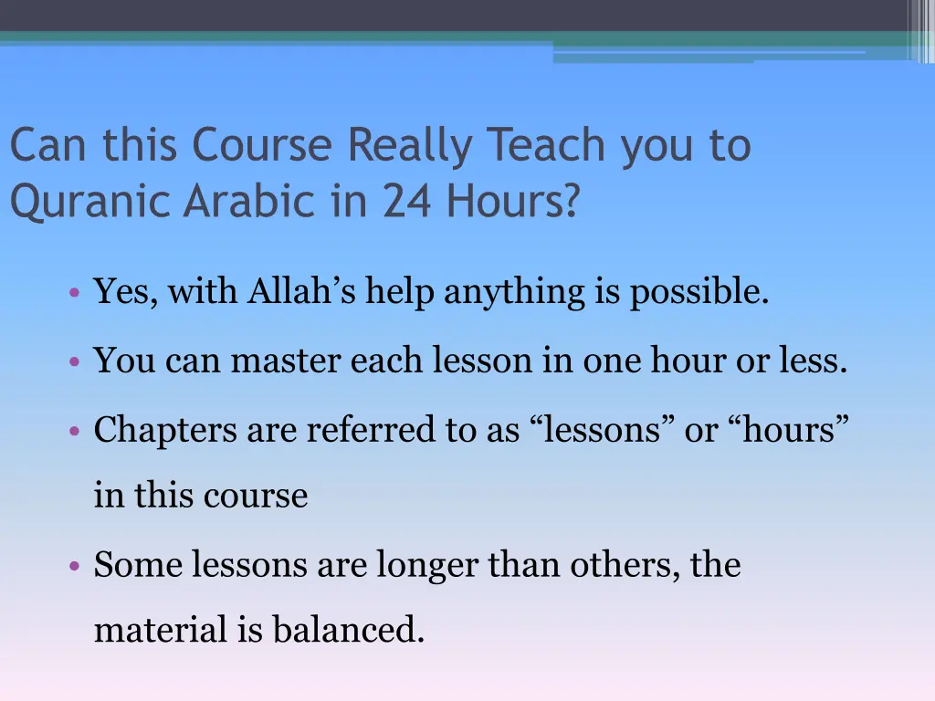 can this course really teach you to quranic