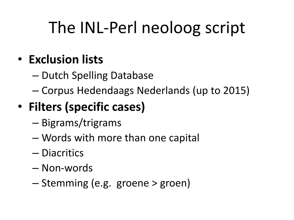 the inl perl neoloog script