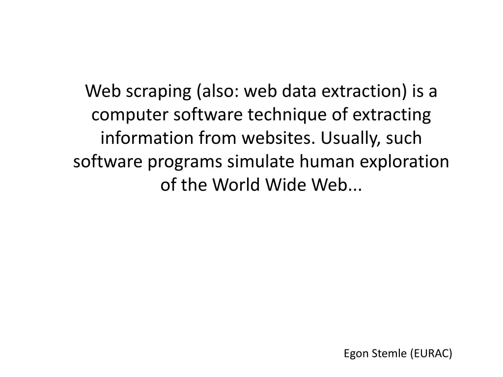 web scraping also web data extraction