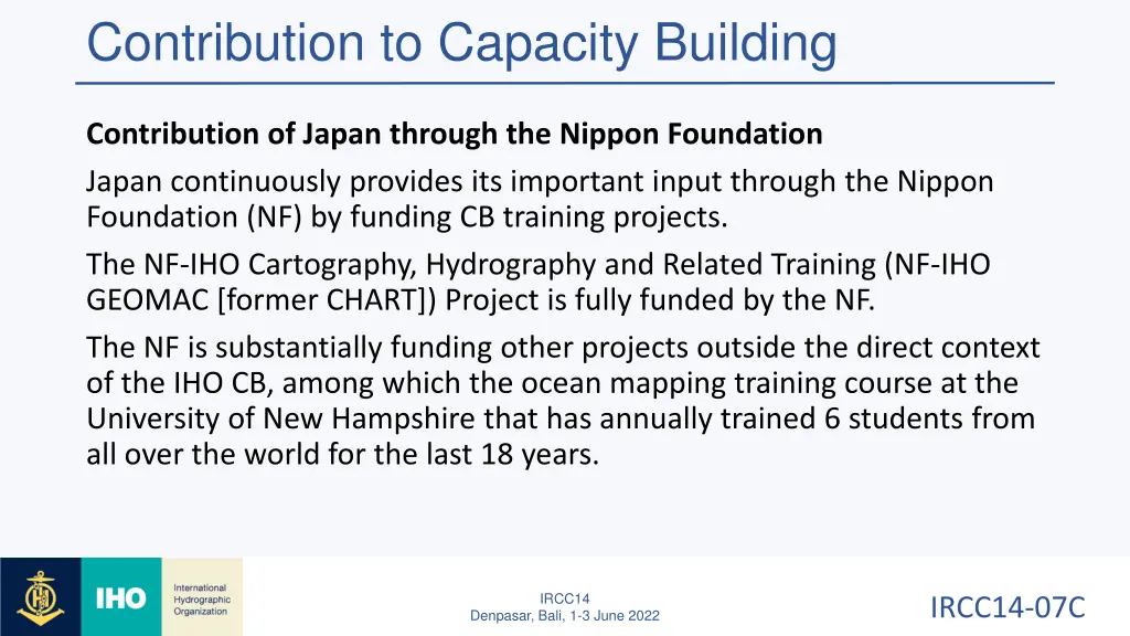 contribution to capacity building 1