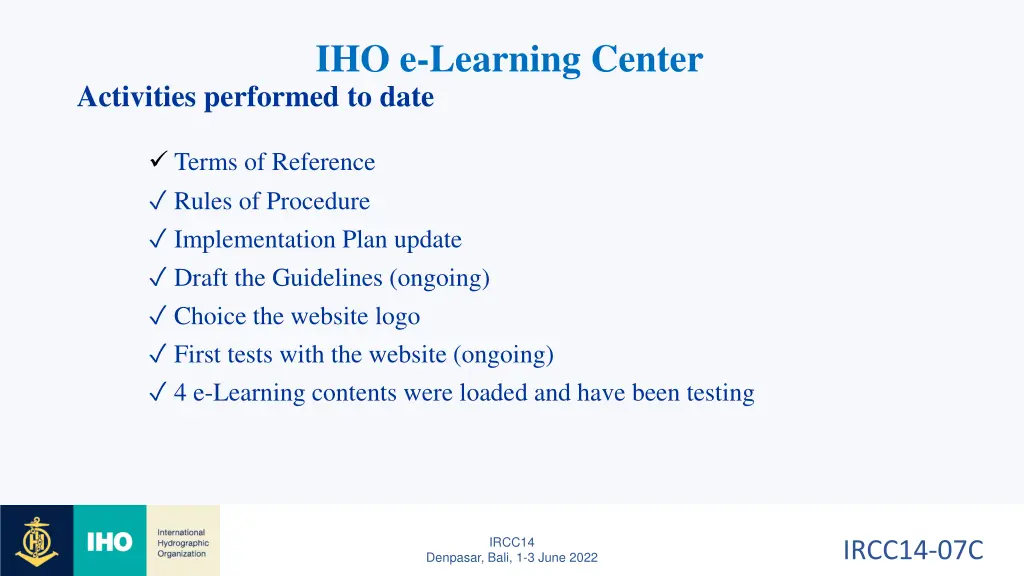 iho e learning center