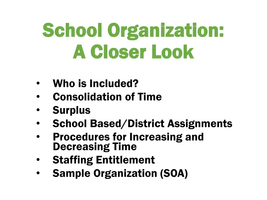 school organization school organization a closer