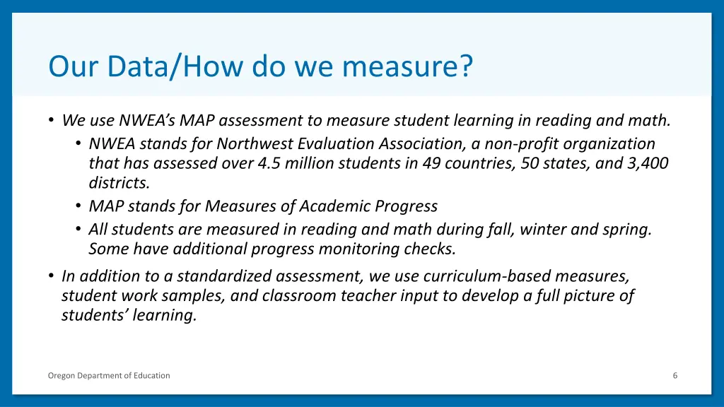 our data how do we measure