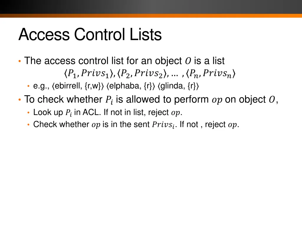access control lists