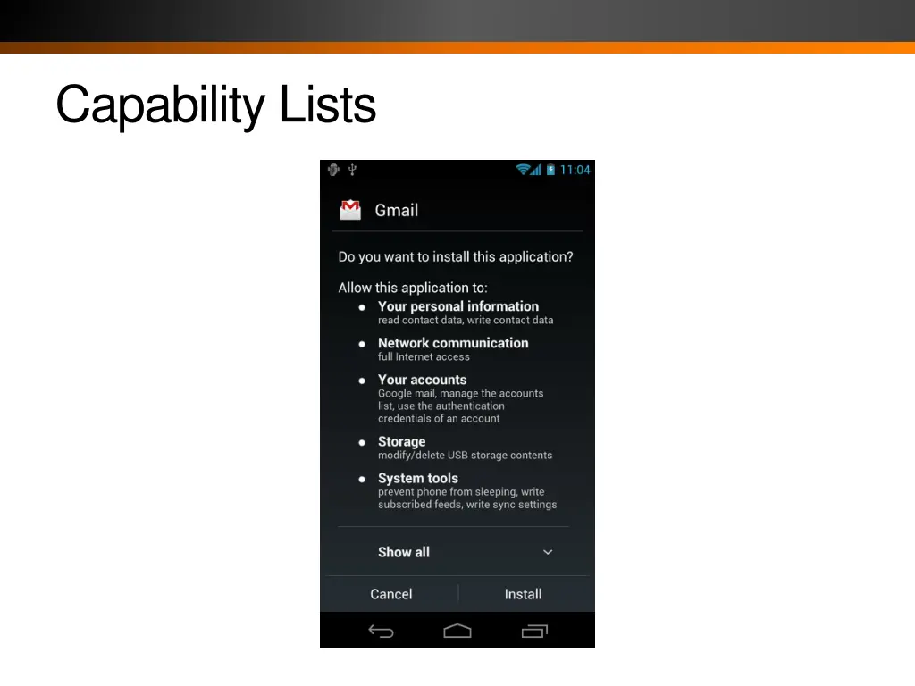 capability lists