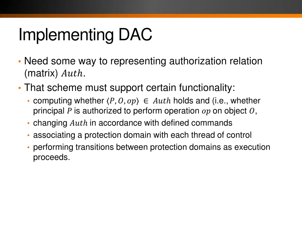 implementing dac