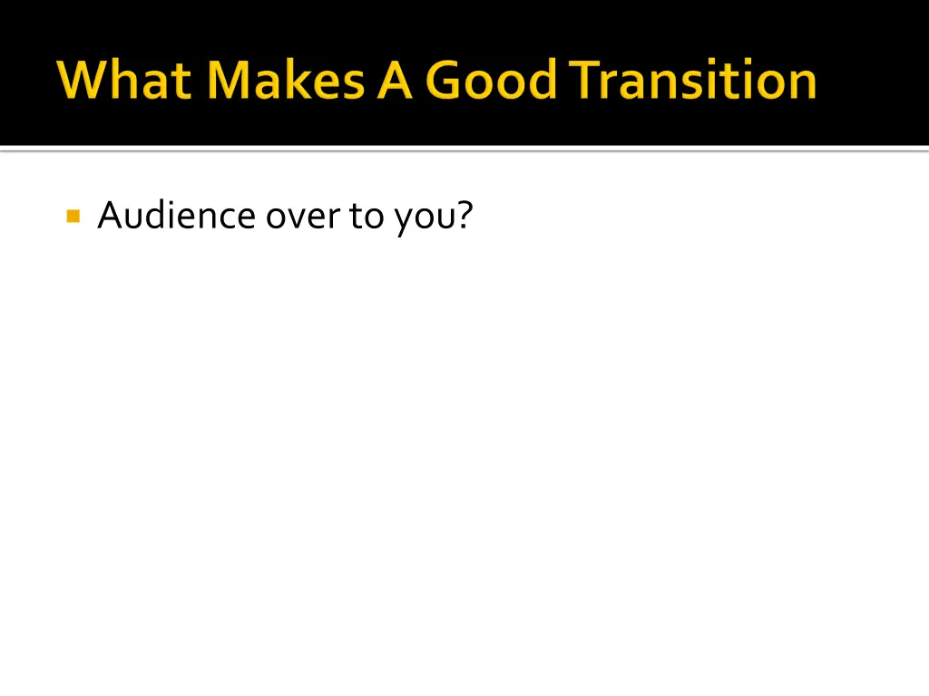 audience over to you