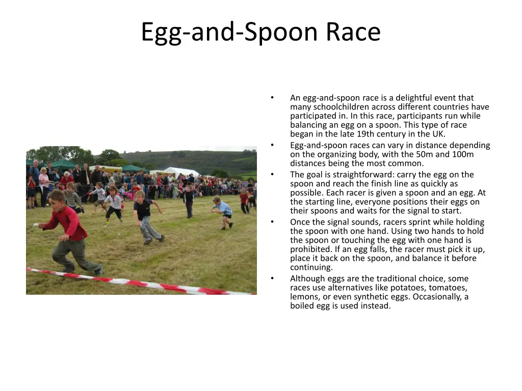 egg and spoon race