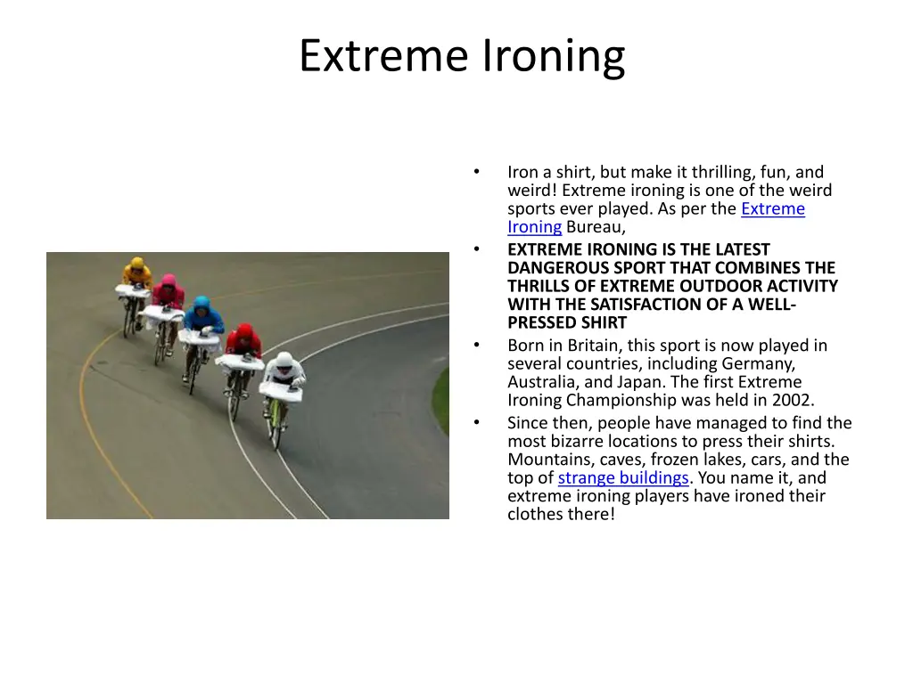 extreme ironing