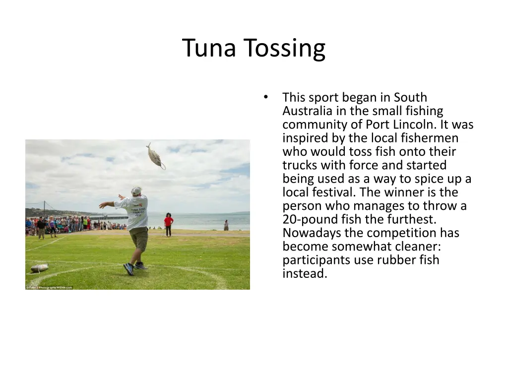tuna tossing