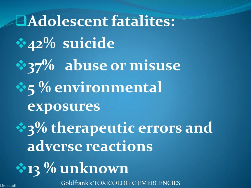 adolescent fatalites 42 suicide 37 abuse