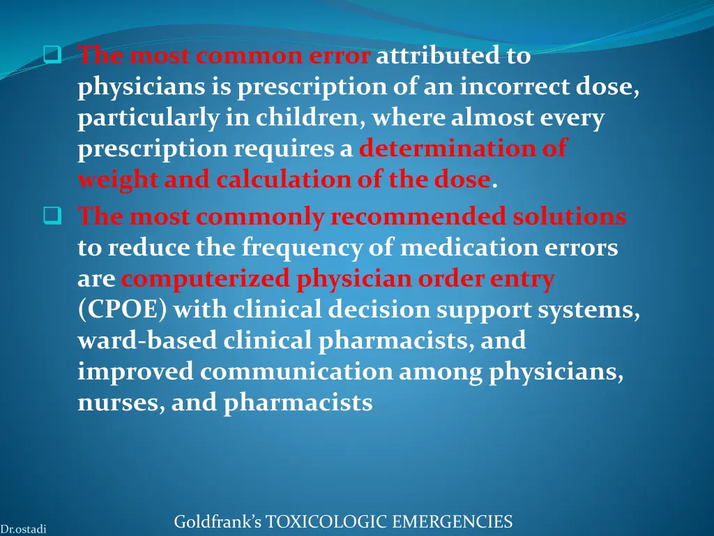 the most common error attributed to physicians