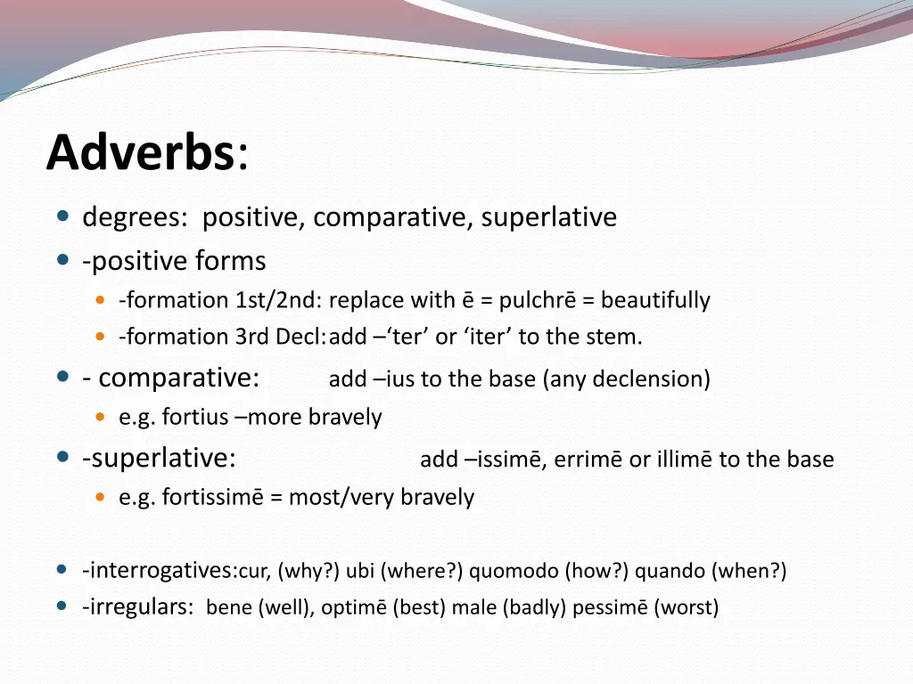 adverbs