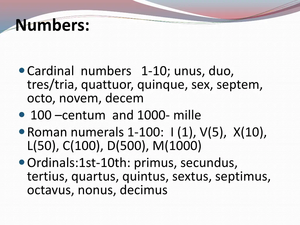 numbers