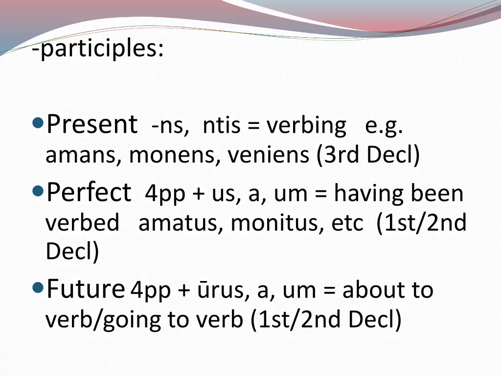 participles