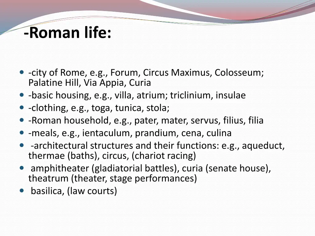 roman life