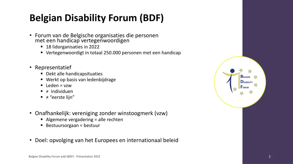 belgian disability forum bdf