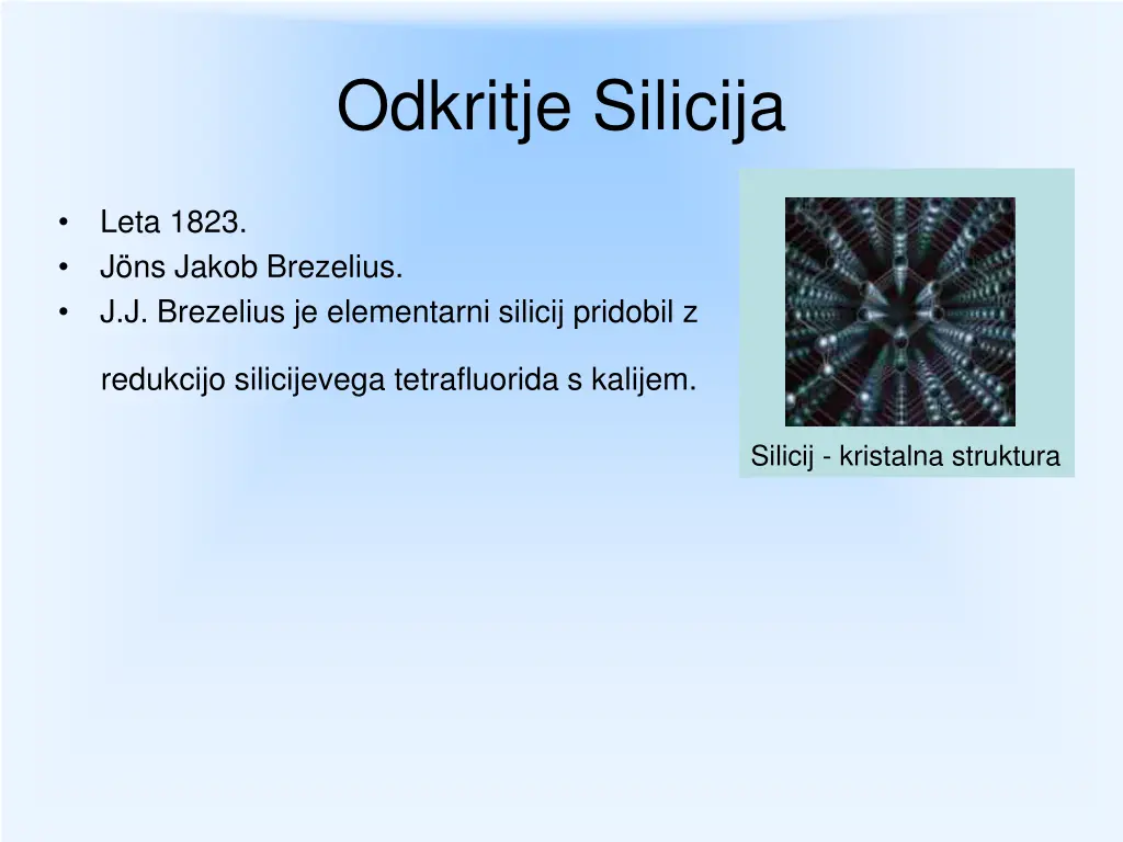 odkritje silicija
