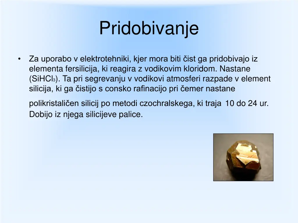 pridobivanje