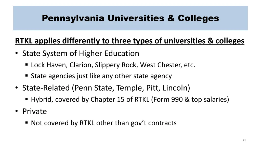 pennsylvania universities colleges