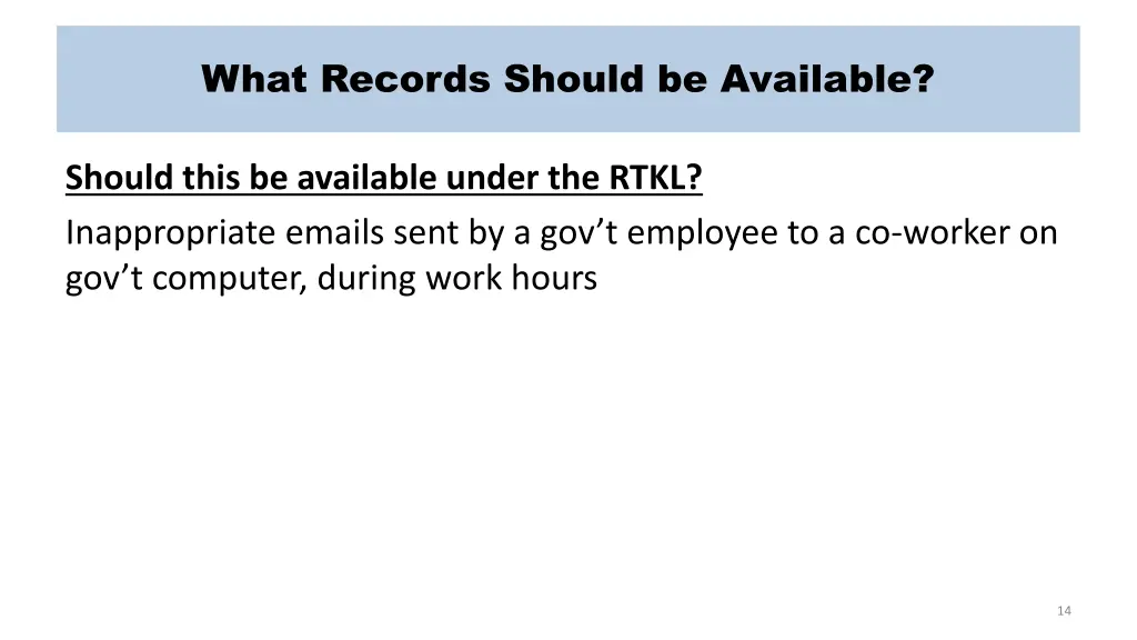 what records should be available 10
