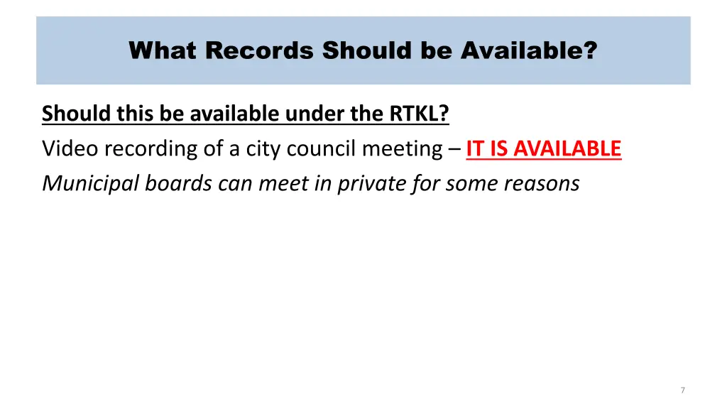 what records should be available 3