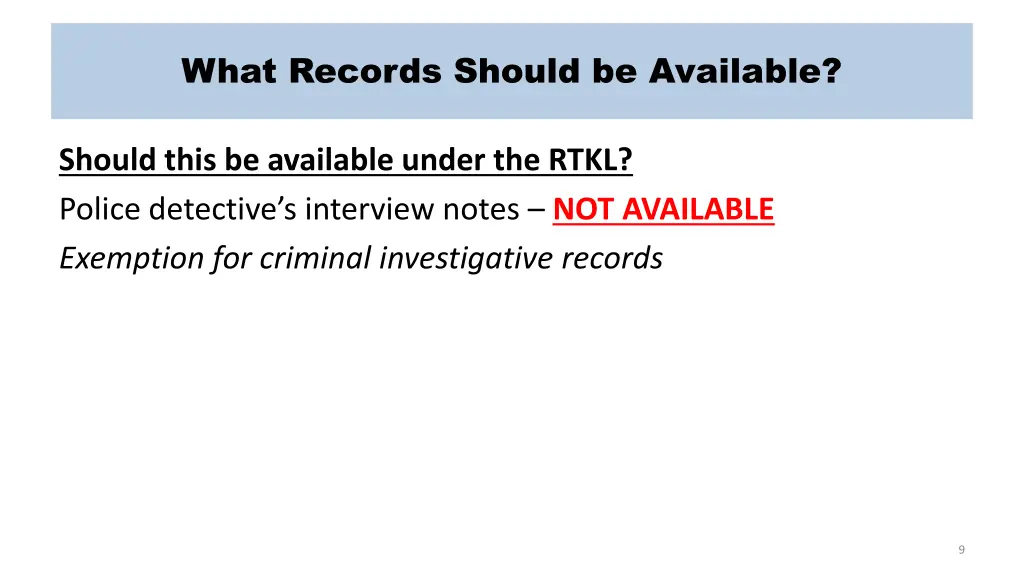 what records should be available 5