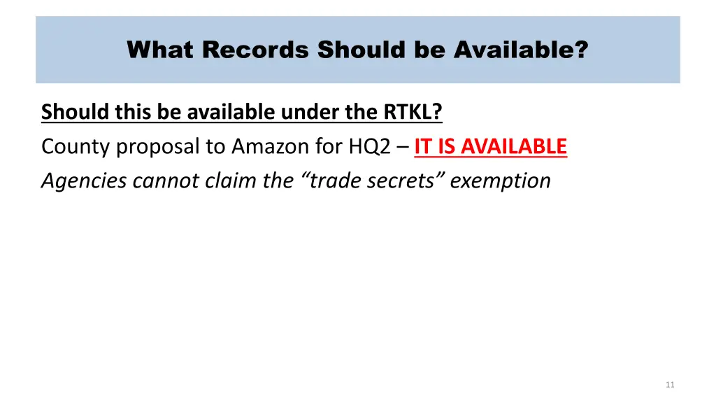 what records should be available 7