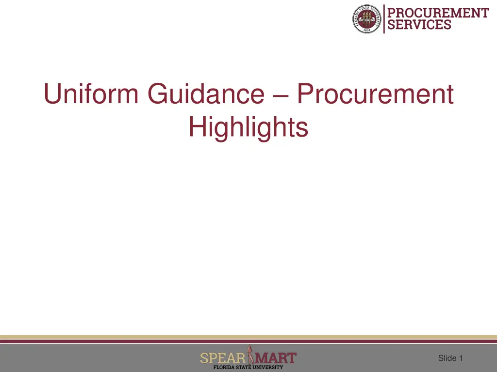 uniform guidance procurement highlights