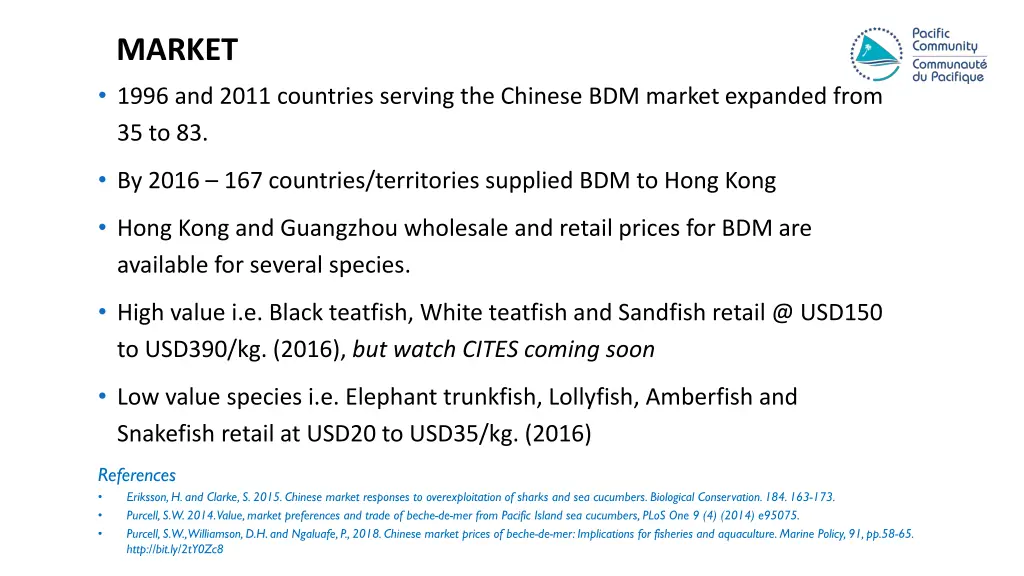 market 1996 and 2011 countries serving