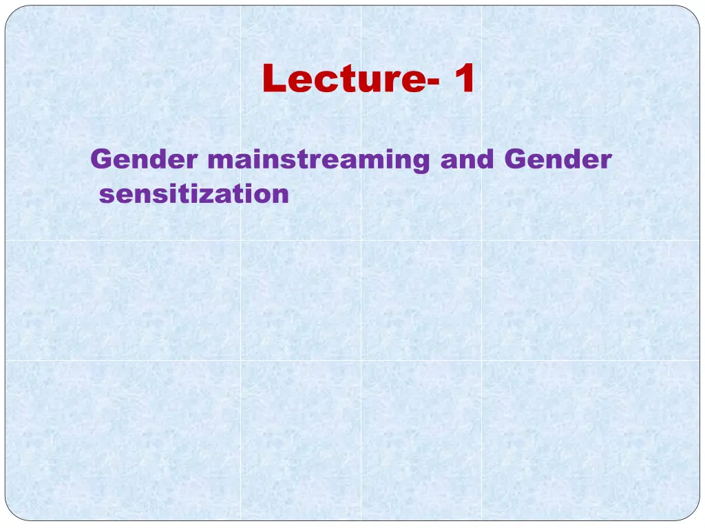 lecture 1
