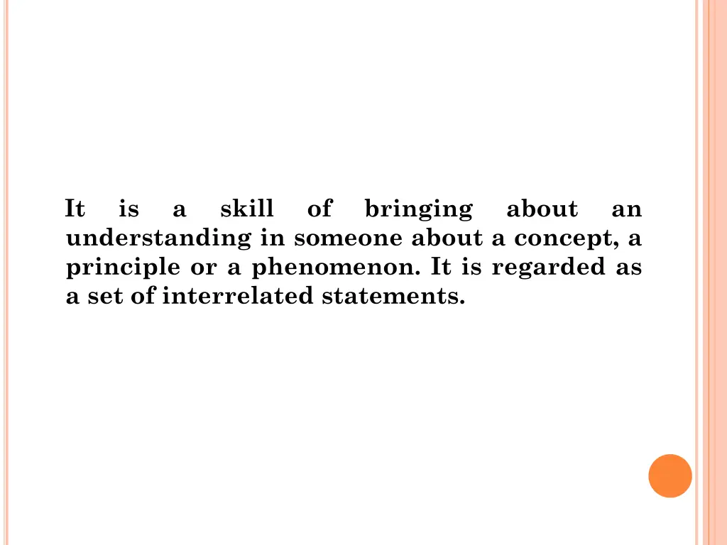 it understanding in someone about a concept