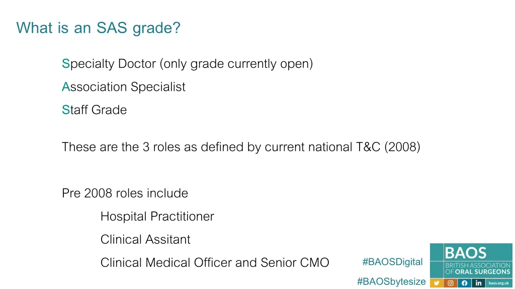 what is an sas grade
