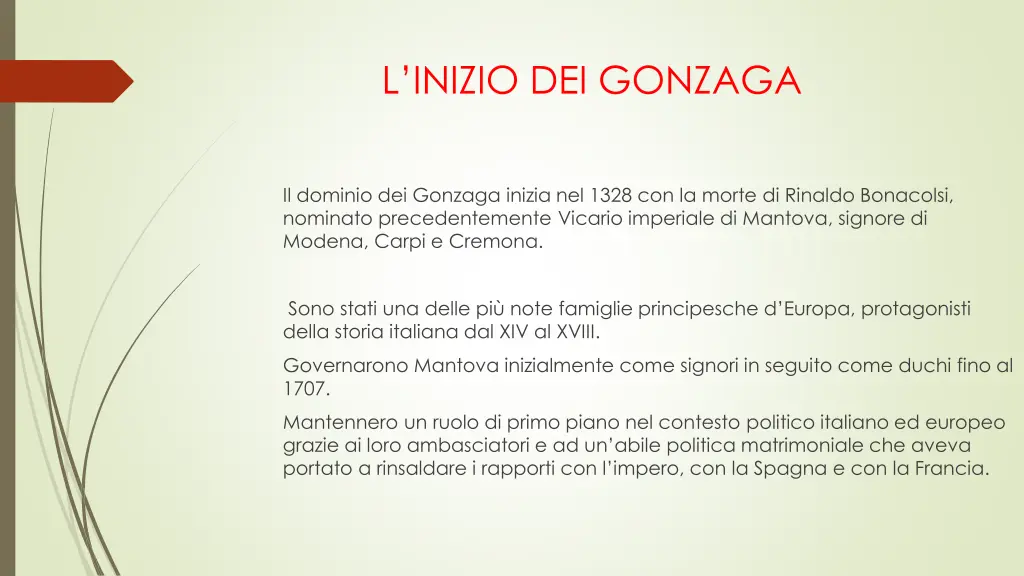 l inizio dei gonzaga