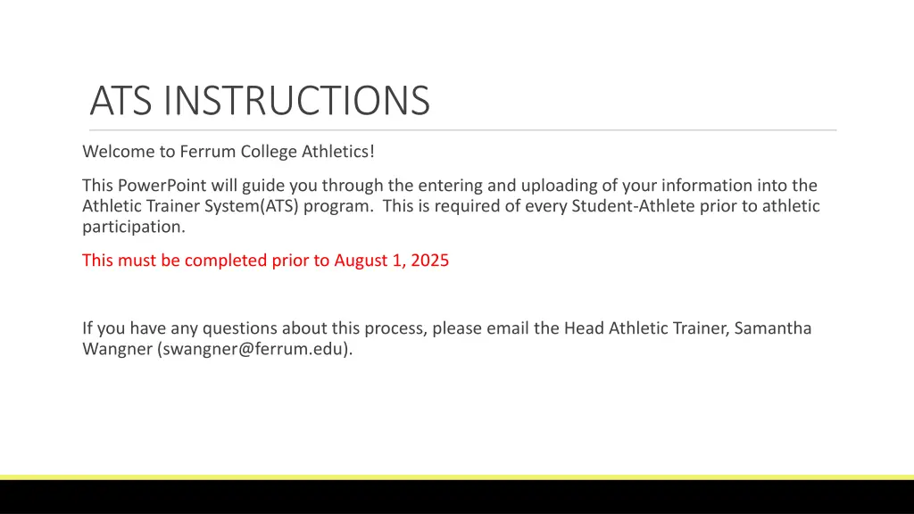 ats instructions