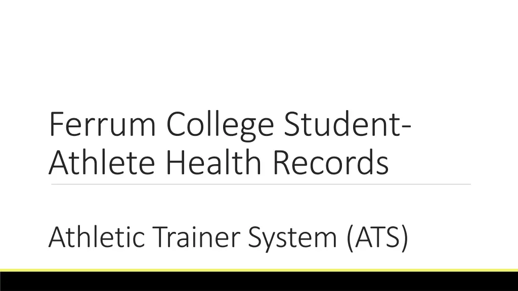 ferrum college student athlete health records
