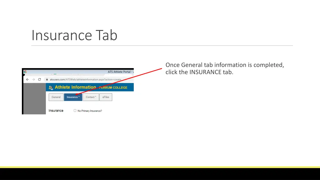insurance tab