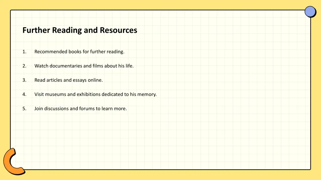 further reading and resources