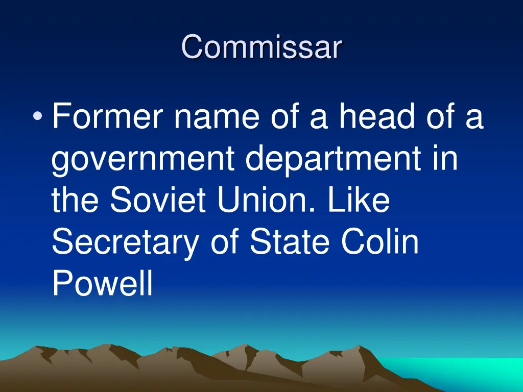 commissar
