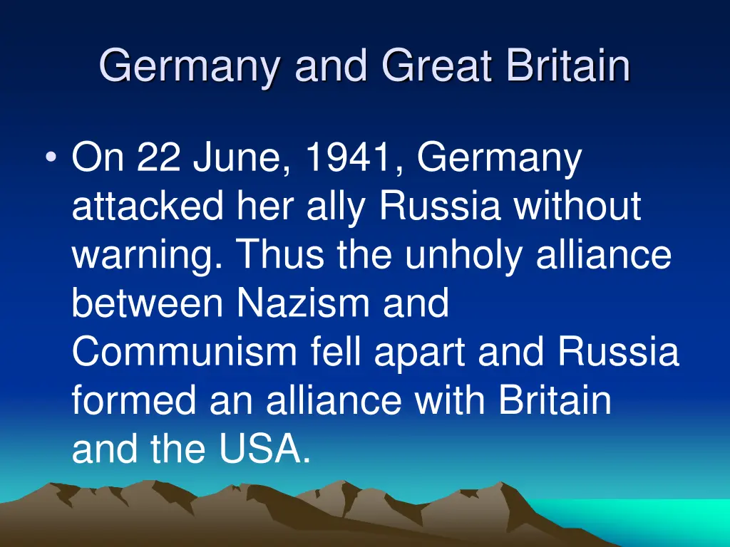 germany and great britain 1