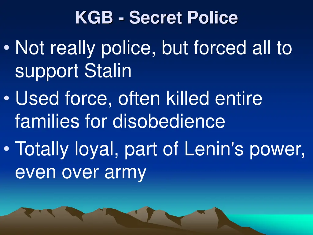 kgb secret police not really police but forced