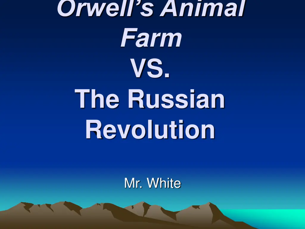 orwell s animal farm vs the russian revolution