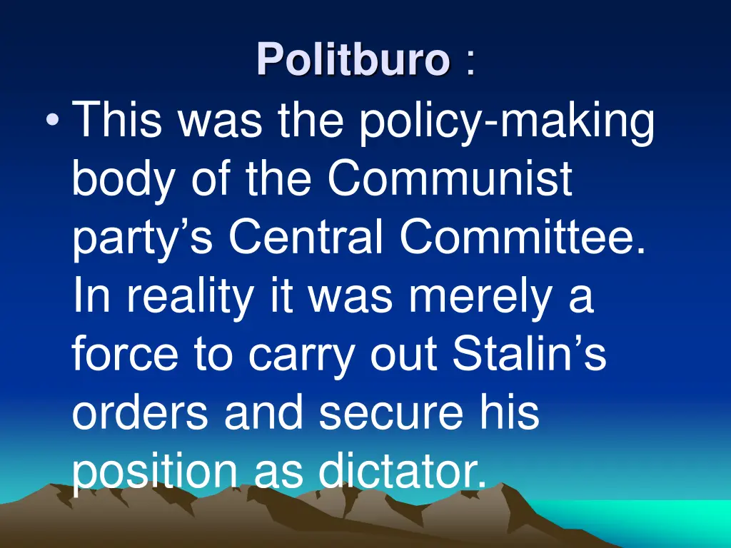 politburo