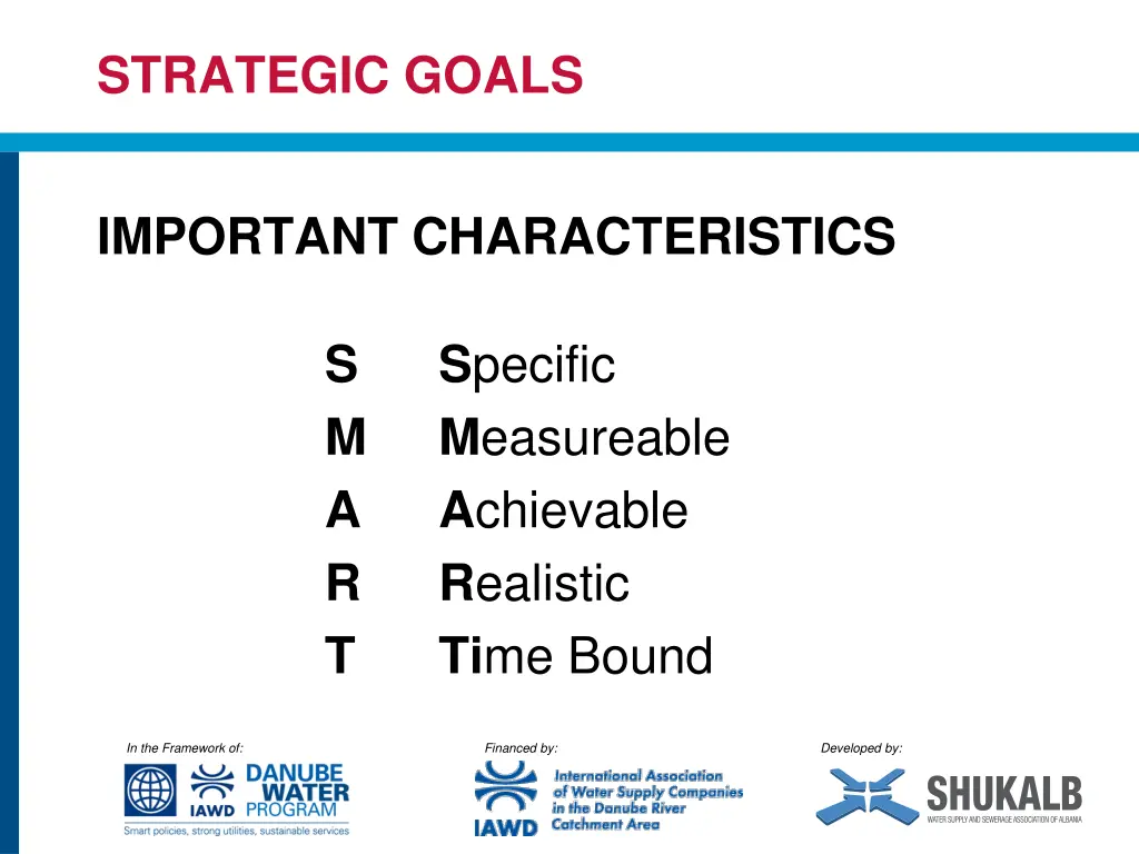 strategic goals