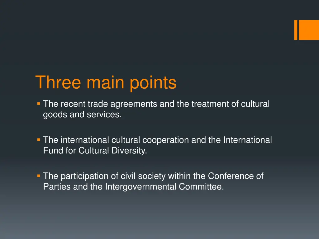 three main points