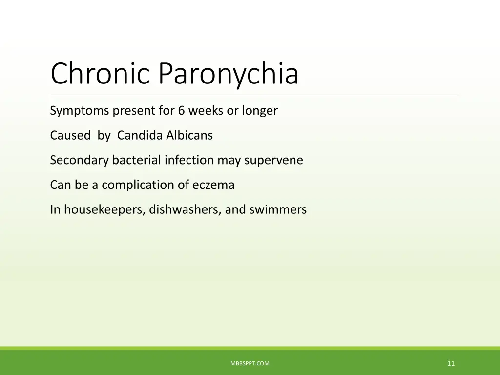 chronic paronychia